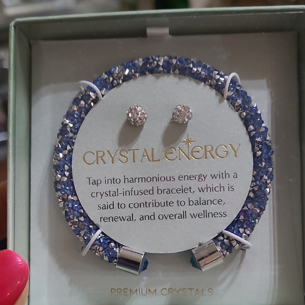 Blue Bracelet and Earring Set